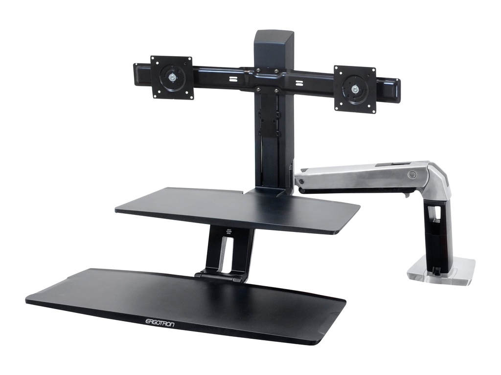 Ergotron WorkFit-A Dual Workstation With Suspended Keyboard