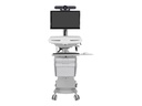 Ergotron Wagen (nur Laden) - offene Architektur - für LCD-Display / PC-Ausrüstung - medizinisch - Kunststoff, Aluminium, verzinker Stahl - Grau, weiß, Polished Aluminum - Bildschirmgröße: bis zu 61 cm (bis zu 24 Zoll)