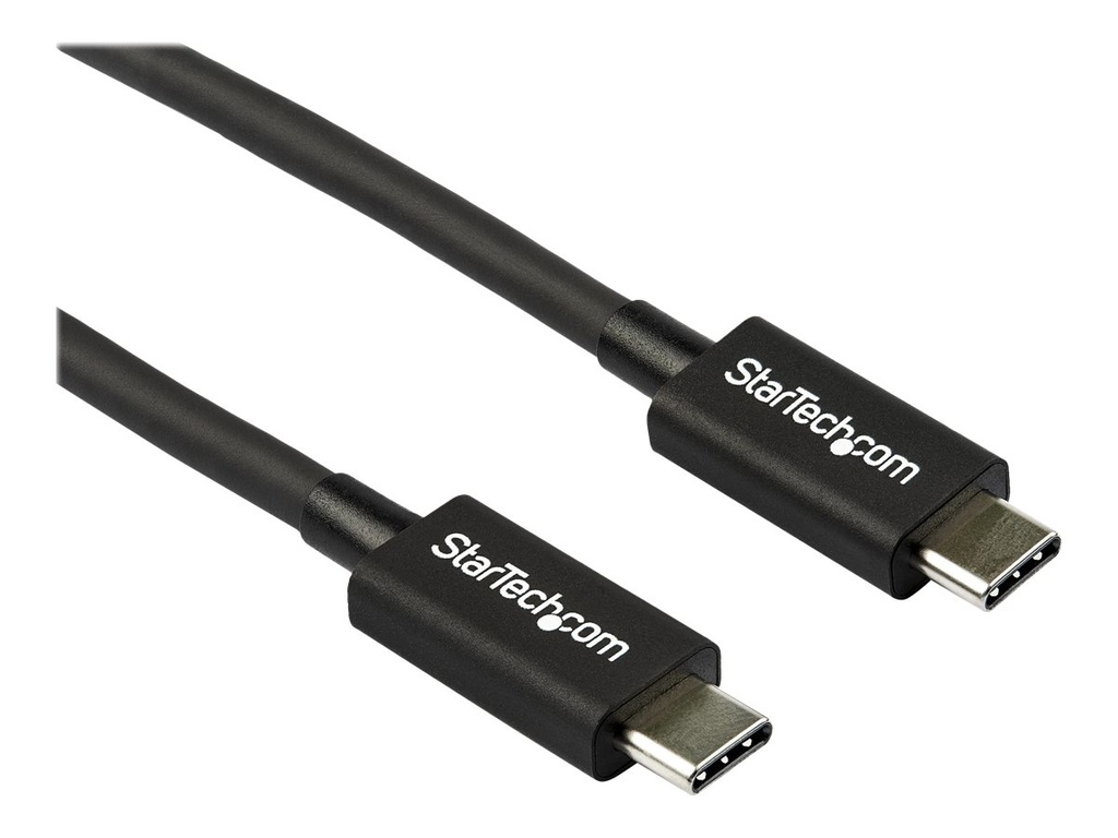 StarTech.com 2.6ft (80cm) Thunderbolt 3 Cable, 40Gbps, 100W PD, 4K/5K Video, Thunderbolt-Certified, Compatible w/ TB4/USB 3.2/DisplayPort - Thunderbolt-Kabel - 24 pin USB-C (M)