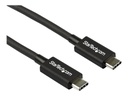 StarTech.com 2.6ft (80cm) Thunderbolt 3 Cable, 40Gbps, 100W PD, 4K/5K Video, Thunderbolt-Certified, Compatible w/ TB4/USB 3.2/DisplayPort - Thunderbolt-Kabel - 24 pin USB-C (M)