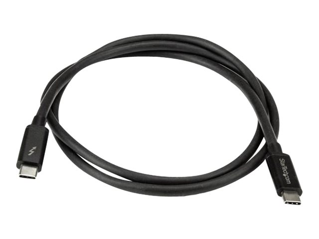 StarTech.com 1m (3.3ft) Thunderbolt 3 Cable, 20Gbps, 100W PD, 4K Video, Thunderbolt-Certified, Compatible w/ TB4/USB 3.2/DisplayPort - Thunderbolt-Kabel - 24 pin USB-C (M)