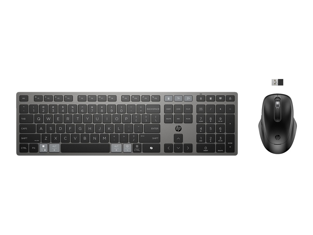 HP 725 - Tastatur-und-Maus-Set - multifunktional, wiederaufladbar, betrieben mit Superkondensator