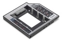 DIGITUS SSD/HDD Einbaurahmen für den CD/DVD/Blu-ray Laufwerksschacht, SATA auf SATA III, 12,7 mm Bauhöhe