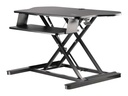 StarTech.com Eck-Sitz-Steh-Schreibtischaufsatz mit Tastaturablage - große Arbeitsfläche (89 x 53cm)