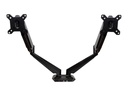 StarTech.com Dual Monitor Halterung mit eingebautem 2 Port USB und Audio Passthrough - Befestigungskit - einstellbarer Arm - für LCD-Display - Aluminium - Schwarz - Bildschirmgröße: 76.2 cm (12"-32")