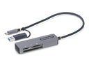 StarTech.com USB 3.0 Multi-Media Memory Card Reader, SD/microSD/CompactFlash Card Reader, Portable USB 5Gbps Card Adapter, External USB-C Card Reader with Attached USB-A Adapter - Works with Any Operating System (FCREADMICRO3V2)