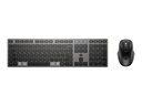 HP 720 - Tastatur-und-Maus-Set - Multigerät, wiederaufladbar, betrieben durch SuperCapacitor, programmierbare Tasten