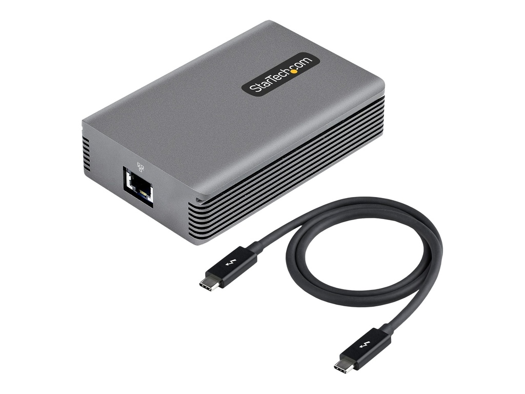 StarTech.com Thunderbolt 3 to Ethernet Adapter, 10GbE, Multi-Gigabit, Thunderbolt 3 to RJ45 Network Adapter, 10GBASE-T/5-2.5GBASE-T NIC, TB3/TB4 10G Network Adapter w/ TB3-Certified Cable, TB3 10GbE, Win/Mac (TB310G2)