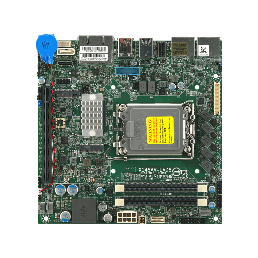 Supermicro Mainboard X14SAV-LVDS mini-ITX Sockel 1851 Single - Mainboard - Mini-ITX