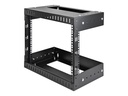 StarTech.com 8HE 19 Zoll Wand Netzwerk Rack - 2 Pfosten, offener Rahmen mit einstellbare Tiefe(30-50cm) Rack für AV/Daten/IT/Studio Geräete - inkl.Käfigmuttern und Schrauben (RK812WALLOA)