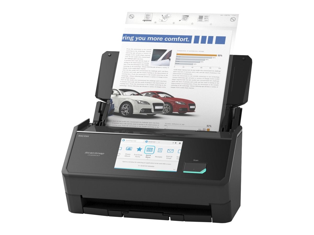 Ricoh ScanSnap iX2500 - Dokumentenscanner - Dual CIS - Duplex - 279 x 432mm - 600 dpi x 600 dpi - bis zu 45 Seiten/Min. (einfarbig)
