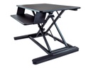 StarTech.com Sitz-Steh Schreibtischaufsatz mit Tastaturablagefach - Oberfläche 89 x 53 cm - Ergonomischer Höhenverstellbarer Stehpult/Steharbeitsplatz - Platz für 2 Monitore - vormontiert (ARMSTSLG)