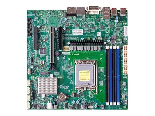 [MBD-X13SAZ-Q-O] Supermicro X13SAZ-Q - Motherboard - micro ATX - LGA1700-Sockel - Q670E Chipsatz - USB 3.2 Gen 1, USB 3.2 Gen 2 - 2 x 2.5 Gigabit LAN - Onboard-Grafik (CPU erforderlich)