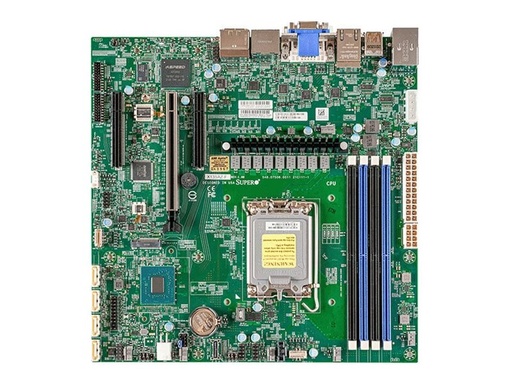[MBD-X13SAZ-F-B] Supermicro X13SAZ-F - Motherboard - micro ATX - LGA1700-Sockel - R680E Chipsatz - USB 3.2 Gen 1, USB 3.2 Gen 2 - 2 x 2.5 Gigabit LAN - Onboard-Grafik (CPU erforderlich)
