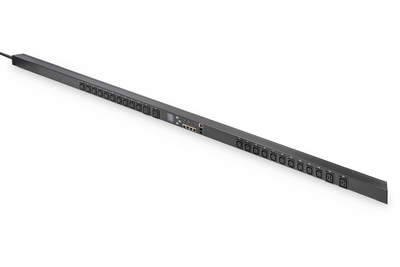 [DN-95640] DIGITUS Smart - Steckdosenleiste (Rack - einbaufähig) - Eingangsüberwachung - Wechselstrom 230 V - 3600 VA - 1-phasig - Ethernet 10/100, serial - Eingabe, Eingang IEC 60309 16A - Ausgangsanschlüsse: 24 (4 x IEC 60320 C19, 20 x IEC 60320 C13)