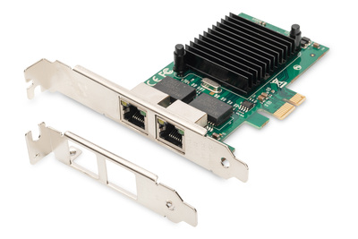 [DN-10132] DIGITUS 2 Port Gigabit Ethernet Netzwerkkarte, RJ45, PCI Express, Intel Chipsatz