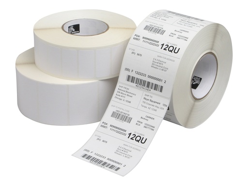 [3004553] Zebra Z-Perform 1000T - Papier - matt - permanenter Acrylklebstoff - unbeschichtet - 130 Mikron - weiß - 75 x 22 mm 2500 Etikett(en) (1 Rolle(n)