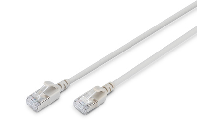 [DK-1632-A-015S] DIGITUS CAT 6A F-FTP Slim Patchkabel, 1,5m, Grau