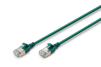 [DK-1632-A-030S-G] DIGITUS CAT 6A F-FTP Slim Patchkabel, 3m, Grün