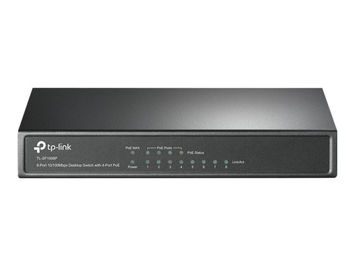 [TL-SF1008P V5] TP-LINK TL-SF1008P - V5 - Switch - unmanaged - 8 x 10/100 (4 PoE)