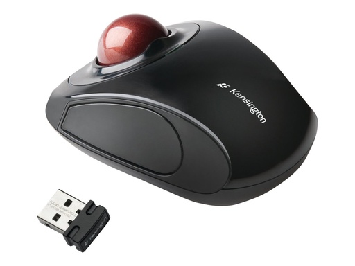 [K72352EU] Kensington Advance Fit Wireless Mobile Trackball - Trackball - rechts- und linkshändig - Laser - 2 Tasten - kabellos - 2.4 GHz - kabelloser Empfänger (USB)