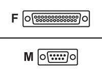 [G33109M] Zebra Serieller Adapter - DB-9 (M) zu DB-25 (W)